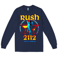 Navy rush blue starman 2112  40th anniversary Long Sleeve Tee - lanVoArt