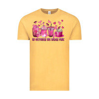 Vintage Mustard In October We Wear Pink with Breast Cancer Coffee Vintage Tee - texasbilliewilder