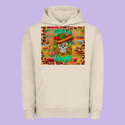 Cinco De Mayo Sombrero Skull Urban Hoodie Designed By Barkaloodesign