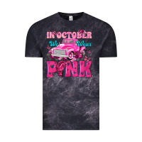 Cloud Black In October We Wear Pink Truck Vintage Tee - texasbilliewilder