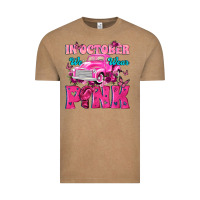 Vintage Coffee In October We Wear Pink Truck Vintage Tee - texasbilliewilder