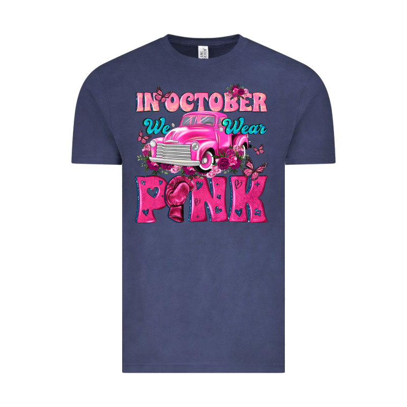 In October We Wear Pink Truck Vintage Tee by texasbilliewilder | Teevron