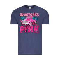 Vintage Denim In October We Wear Pink Truck Vintage Tee - texasbilliewilder