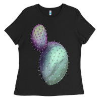 Black Opunthia Santa Rita Cactus Ladies Tee - LillyAllenDesigns