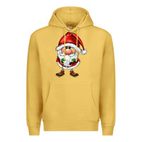 Antique Gold santa gnomes Premium Hoodie - FaDigitalArtStudio