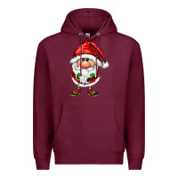 Burgundy santa gnomes Premium Hoodie - FaDigitalArtStudio