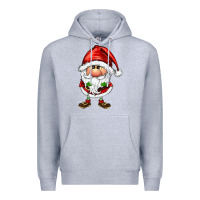 Heather Grey santa gnomes Premium Hoodie - FaDigitalArtStudio