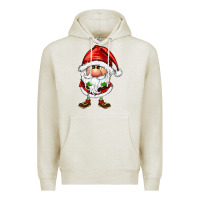 Oatmeal Heather santa gnomes Premium Hoodie - FaDigitalArtStudio