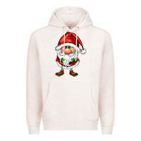 Pale Pink santa gnomes Premium Hoodie - FaDigitalArtStudio
