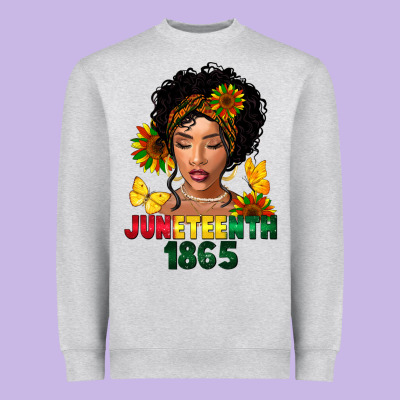 Juneteenth 1865 Black Woman Heavyweight Sweatshirt Designed By Fadigitalartstudio