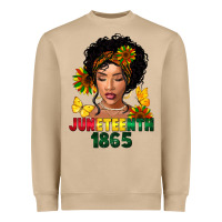 Mushroom juneteenth 1865 black woman Heavyweight Sweatshirt - FaDigitalArtStudio