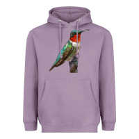 Lavender Ruby Throated Hummingbird Bird Heavyweight Hoodie - LillyAllenDesigns