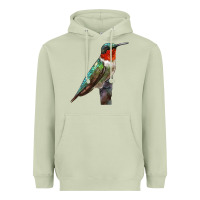 Matcha Ruby Throated Hummingbird Bird Heavyweight Hoodie - LillyAllenDesigns