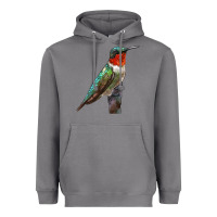 Storm Ruby Throated Hummingbird Bird Heavyweight Hoodie - LillyAllenDesigns