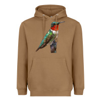 Toasted Coconut Ruby Throated Hummingbird Bird Heavyweight Hoodie - LillyAllenDesigns