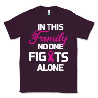 Plum In This Family No One Fights Alone Cancer Survivor Classic Tee - Bettercallsaul