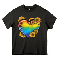 Asphalt Pride Heart And Sunflower Heavy Core Tee - BundleAndBundleShop