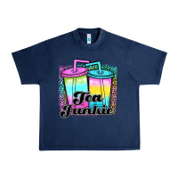 Navy tea junkie Urban Heavy Tee - JahusDesignShop