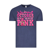 Vintage Denim In October We Wear Pink with Gnome Vintage Tee - texasbilliewilder