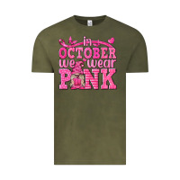 Vintage Olive In October We Wear Pink with Gnome Vintage Tee - texasbilliewilder
