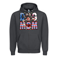 Smoke American Dog Mom Zipper Hoodie - CowhideDigitalArt