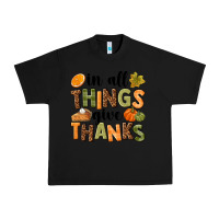 Black In all things give thanks Urban Heavy Tee - NancyCooperArtShop