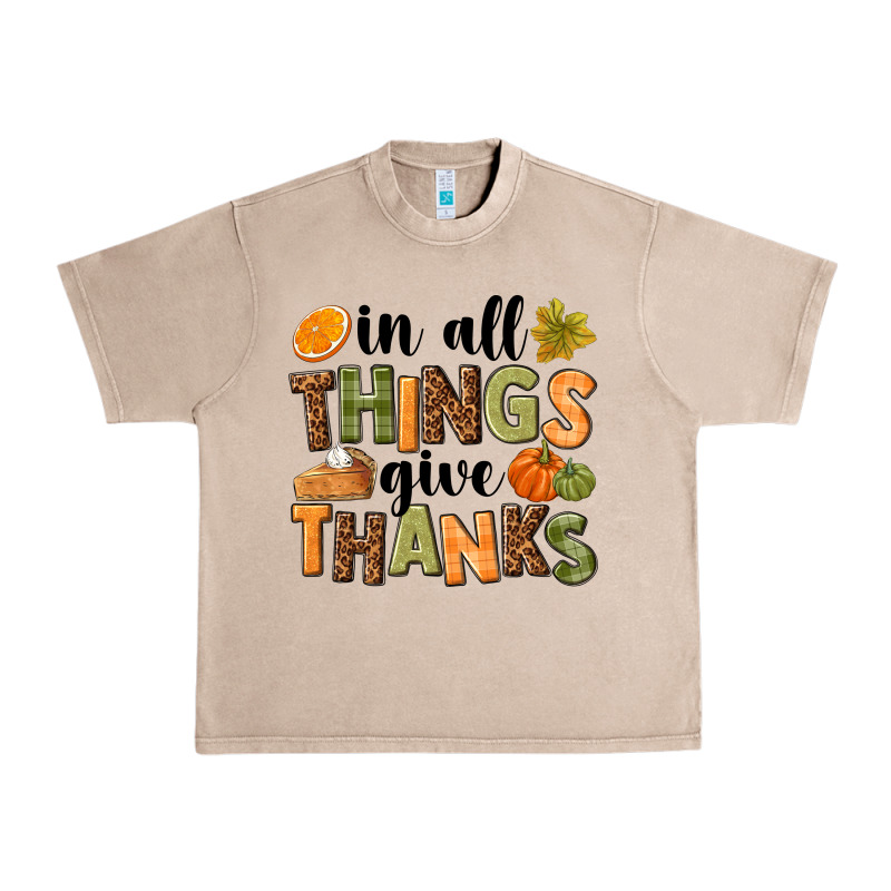 In All Things Give Thanks Urban Heavy Tee by NancyCooperArtShop | Teevron
