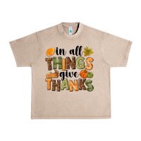 French Oak In all things give thanks Urban Heavy Tee - NancyCooperArtShop