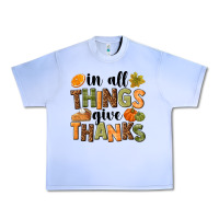 Grape Ice In all things give thanks Urban Heavy Tee - NancyCooperArtShop