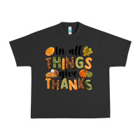 Pigment Black In all things give thanks Urban Heavy Tee - NancyCooperArtShop