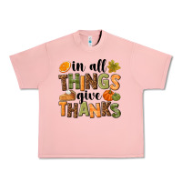 Salmon In all things give thanks Urban Heavy Tee - NancyCooperArtShop