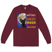 Burgundy when witches go riding Long Sleeve Tee - CowGirlArtShop