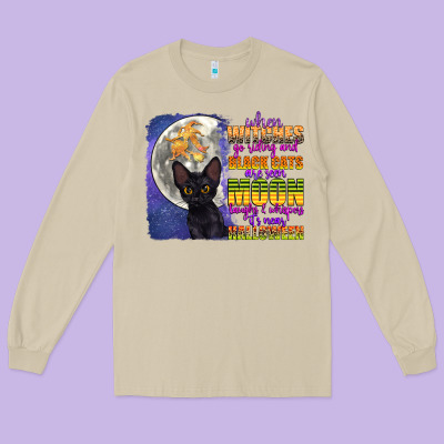 When Witches Go Riding Long Sleeve Tee Designed By Cowgirlartshop