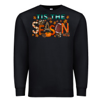 Black tis the season football Premium Sweatshirt - RacoonDesign