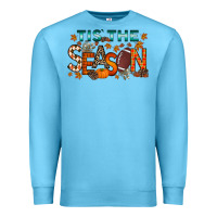 Ocean Blue tis the season football Premium Sweatshirt - RacoonDesign
