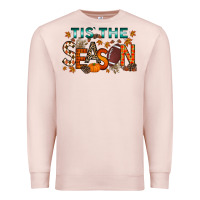 Pale Pink tis the season football Premium Sweatshirt - RacoonDesign