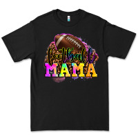 Black football mama Premium Tee - LillyAllenDesigns