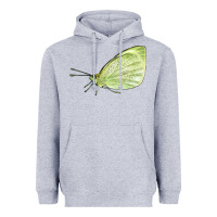 Heather Grey Cabbage White Butterfly Heavyweight Hoodie - LillyAllenDesigns