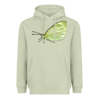 Matcha Cabbage White Butterfly Heavyweight Hoodie - LillyAllenDesigns