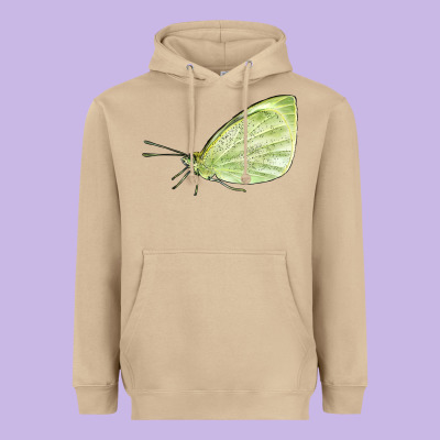 Cabbage White Butterfly Heavyweight Hoodie Designed By Lillyallendesigns