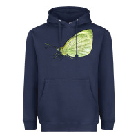 Navy Cabbage White Butterfly Heavyweight Hoodie - LillyAllenDesigns