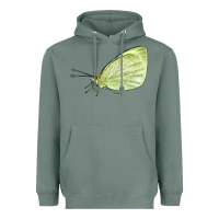 Sage Cabbage White Butterfly Heavyweight Hoodie - LillyAllenDesigns