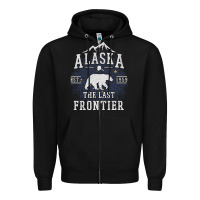 Black Alaska The Last Frontier Zipper Hoodie - lanVoArt
