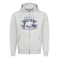 Dove Grey Alaska The Last Frontier Zipper Hoodie - lanVoArt