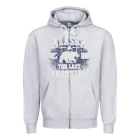 Heather Grey Alaska The Last Frontier Zipper Hoodie - lanVoArt