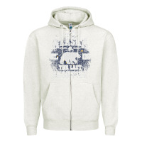 Oatmeal Heather Alaska The Last Frontier Zipper Hoodie - lanVoArt