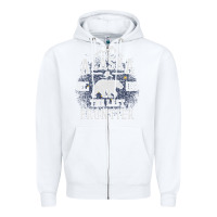 White Alaska The Last Frontier Zipper Hoodie - lanVoArt
