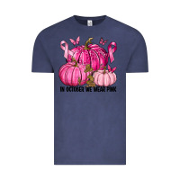 Vintage Denim In October We Wear Pink with Pumpkin Vintage Tee - texasbilliewilder