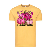Vintage Mustard In October We Wear Pink with Pumpkin Vintage Tee - texasbilliewilder
