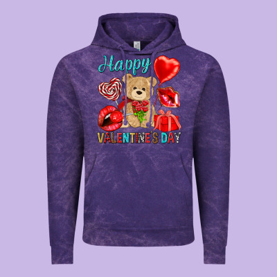 Happy Valentines Day Valentine's Day Vintage Hoodie Designed By Howdyjamesfarm